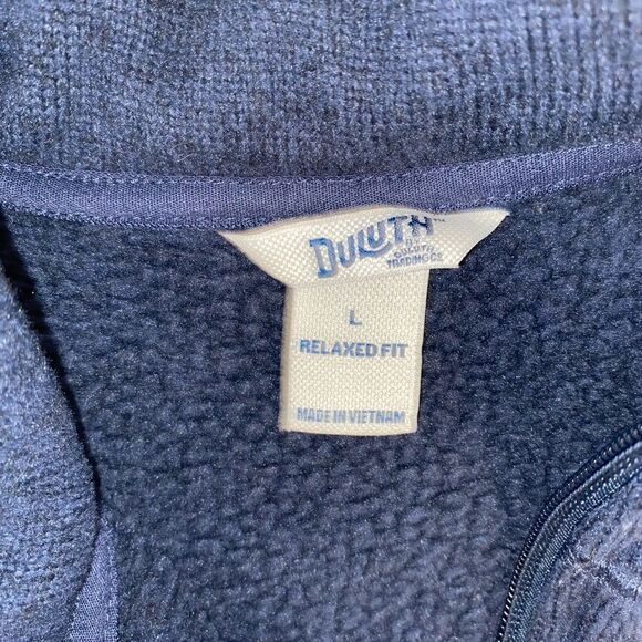 Duluth Trading Co. Sweater Fleece Quarter Zip Mock Size L - Picture 3 of 3